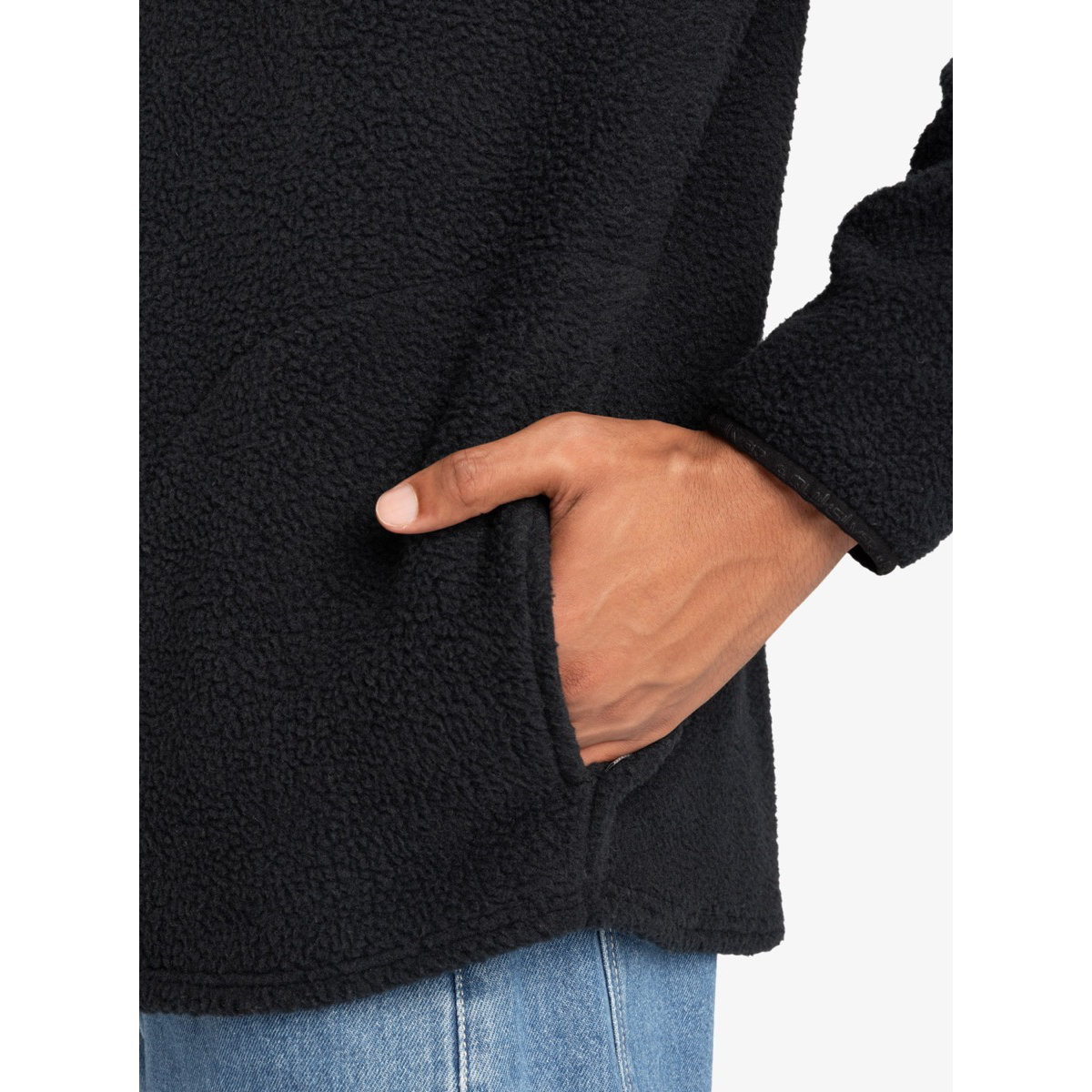 Langarm, Fleece, Mantel, Pullover, Jeanshose