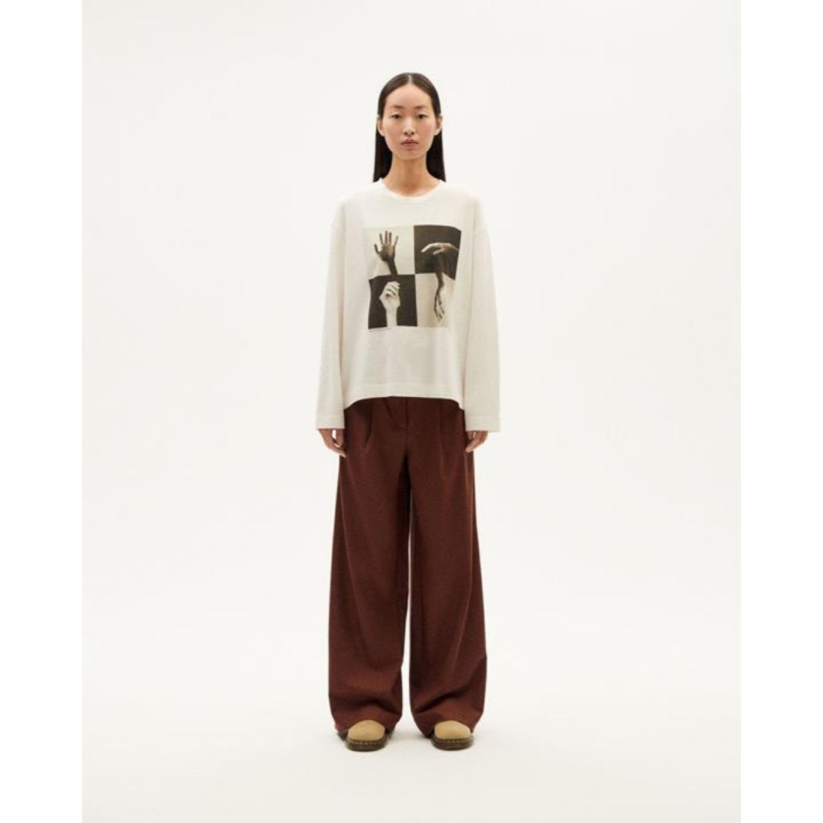 Langarm, Hosen, Erwachsener, Person, Frau