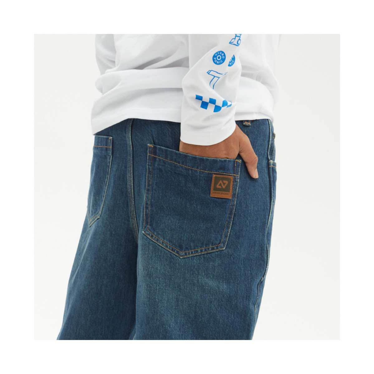 Bekleidung, Hosen, Jeans, Langarm, Handschuh