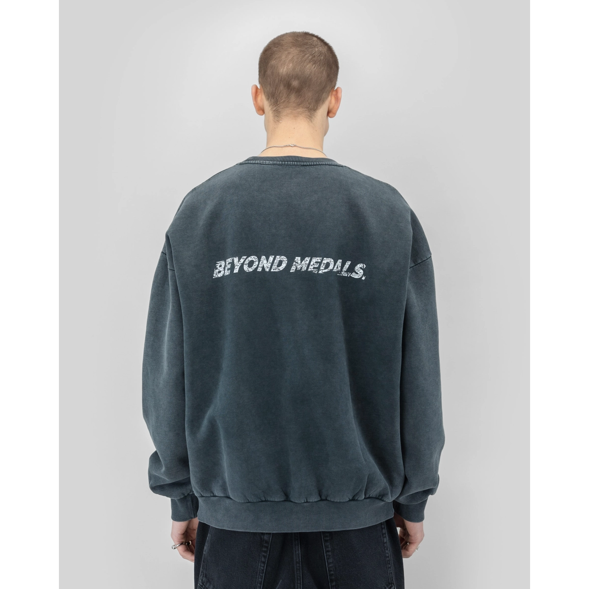 Distressed Logo Crewneck