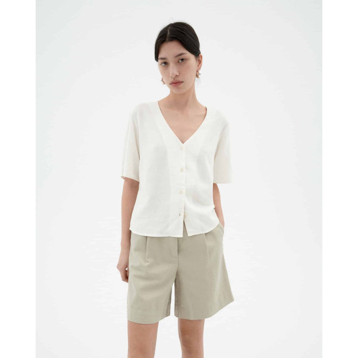 Bluse, Leinen, Kurze Hosen, Person, Pullover