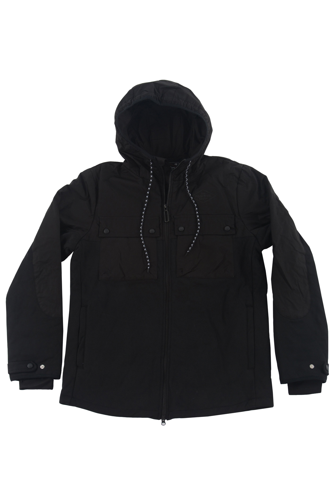 Quilted Dwr Zip Up Black