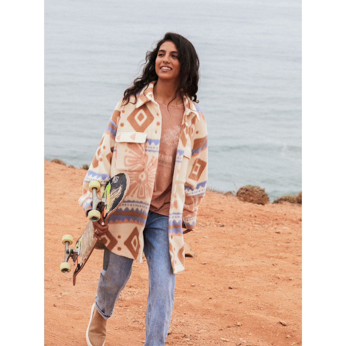 Strandmode, Hosen, Mantel, Kopf, Jeans