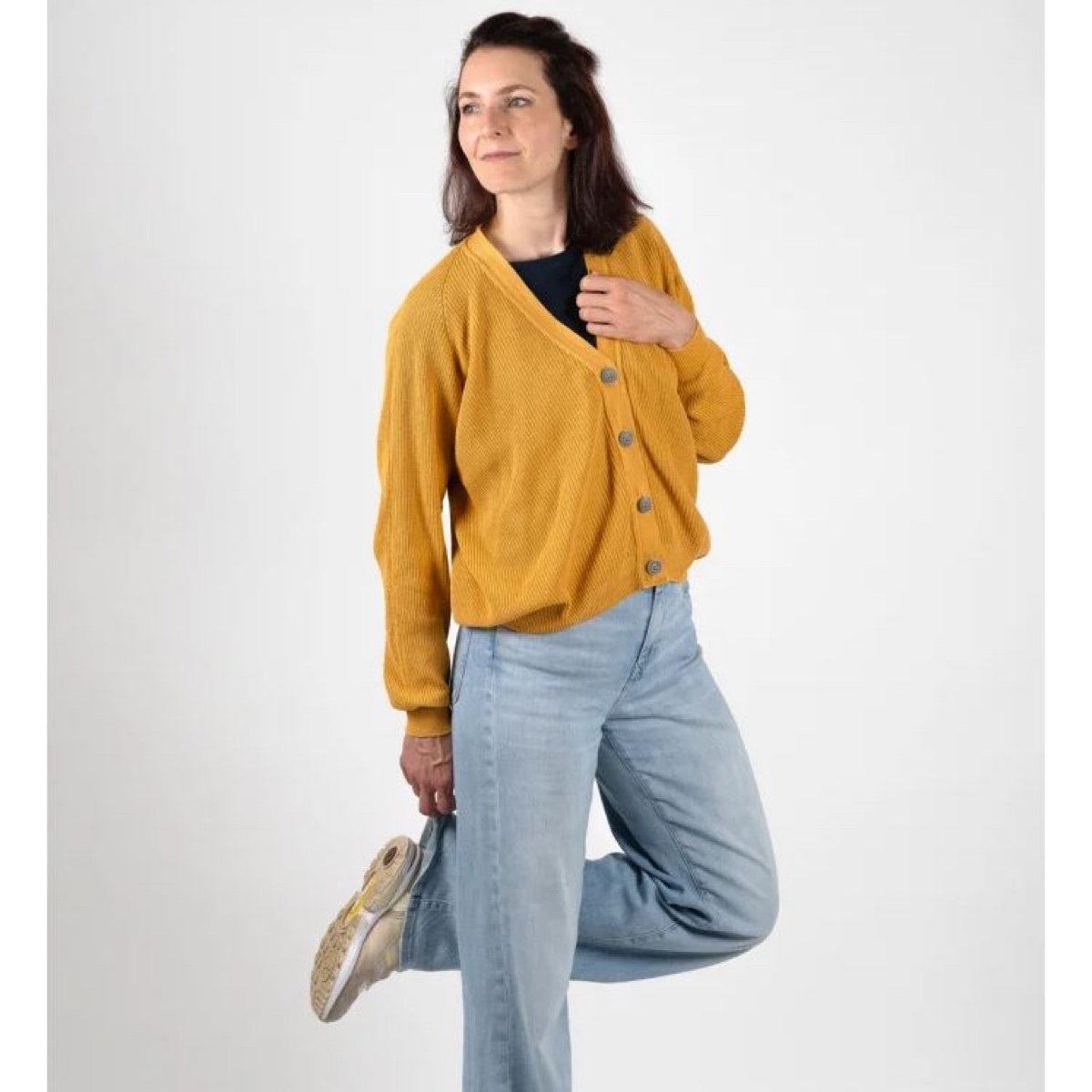 Strickwaren, Pullover, Hosen, Person, Frau